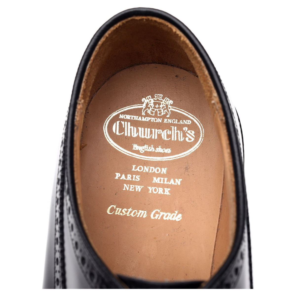 &#39;Grafton&#39; Dark Grey Leather Derby Brogues UK 10.5 F