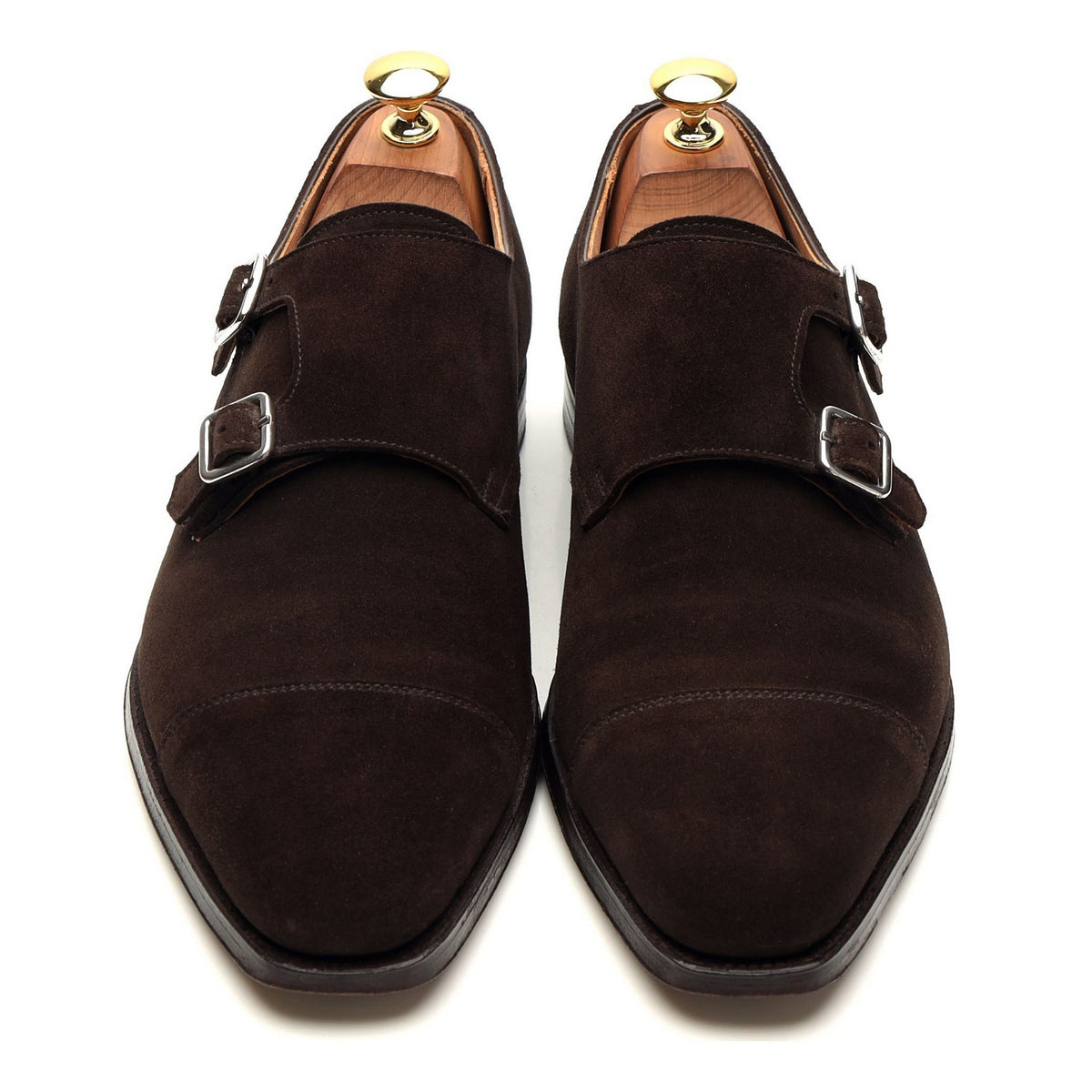 &#39;Lowndes&#39; Dark Brown Suede Monk Strap UK 6.5 E