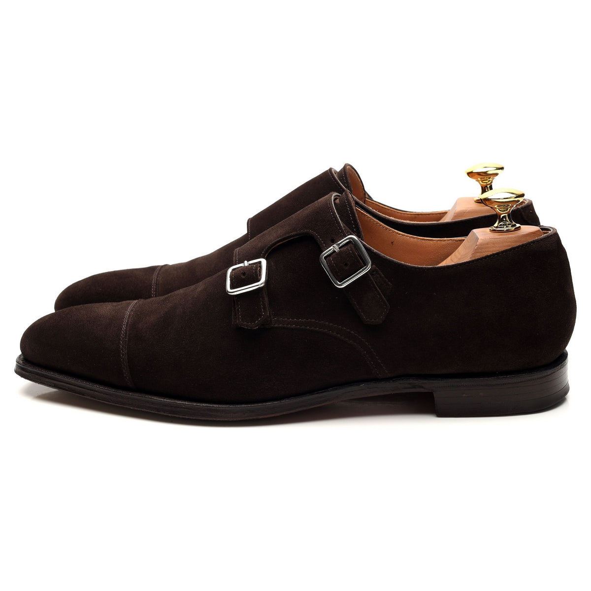 &#39;Lowndes&#39; Dark Brown Suede Monk Strap UK 6.5 E