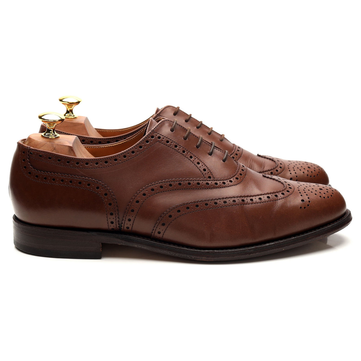 Brown Leather Oxford Brogue UK 10 F