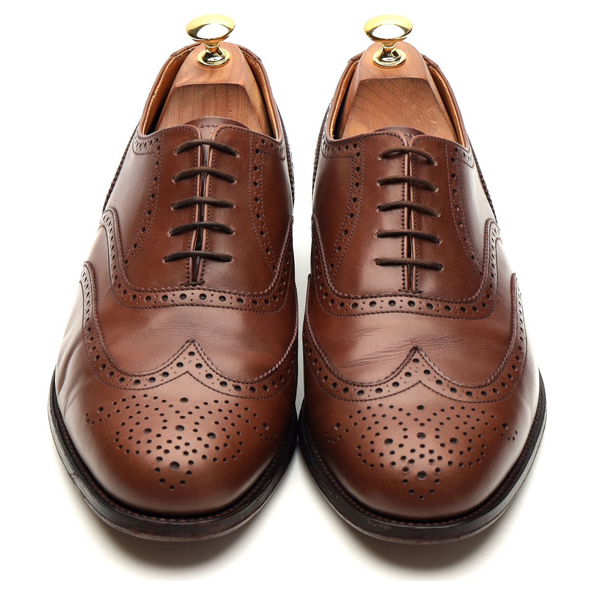 Brown Leather Oxford Brogue UK 10 F