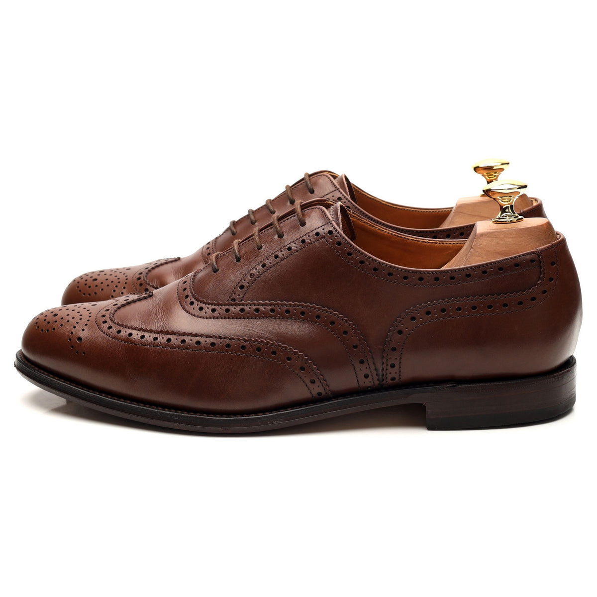 Brown Leather Oxford Brogue UK 10 F