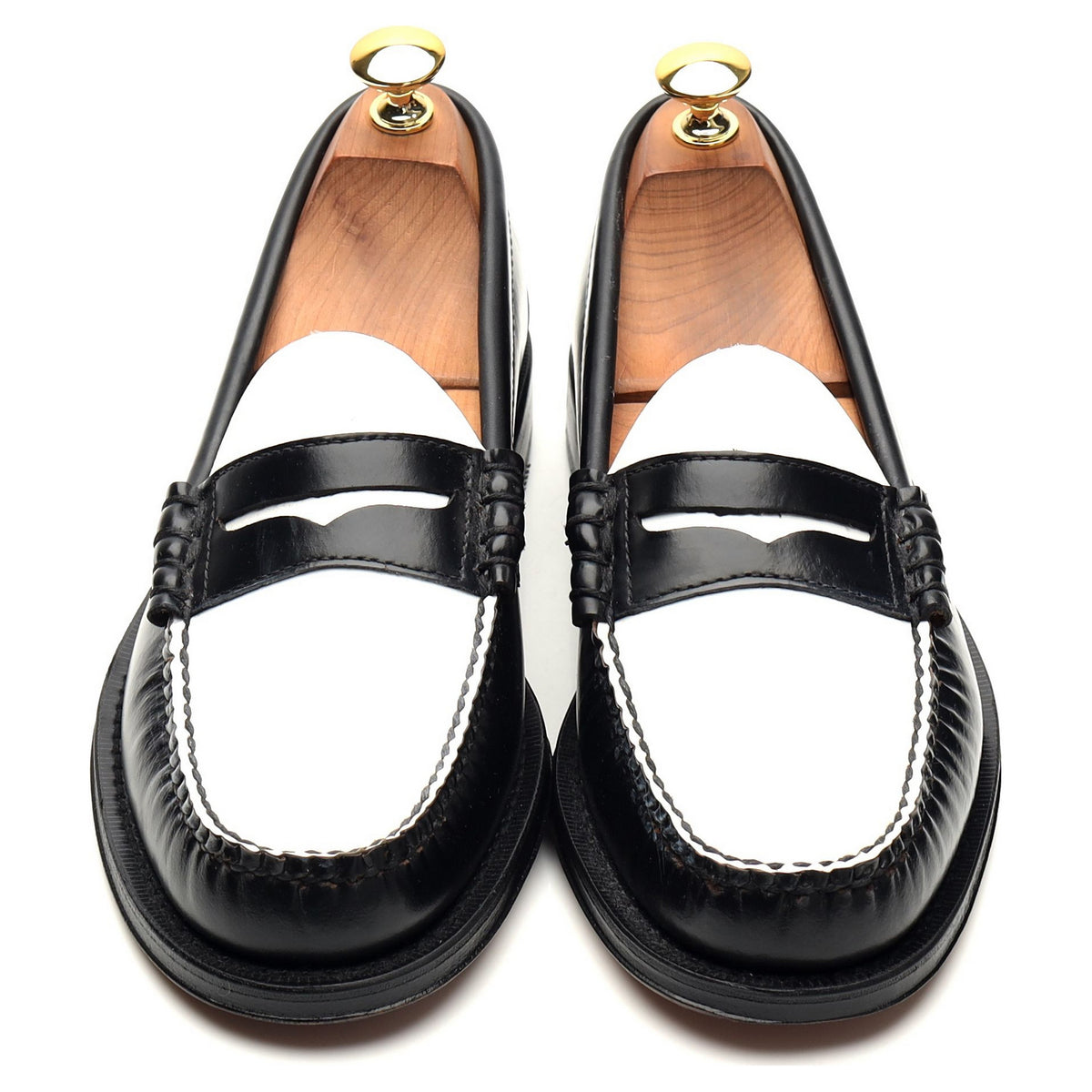 Weejuns &#39;Larson&#39; Black / White Leather Loafer UK 6.5