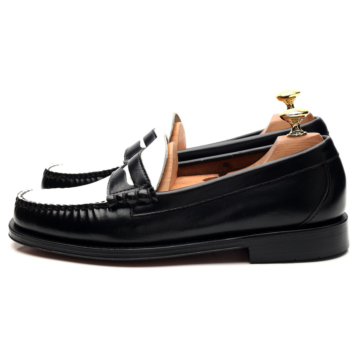 Weejuns &#39;Larson&#39; Black / White Leather Loafer UK 6.5