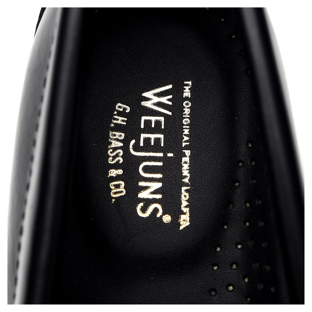 Weejuns &#39;Larson&#39; Black / White Leather Loafer UK 6.5