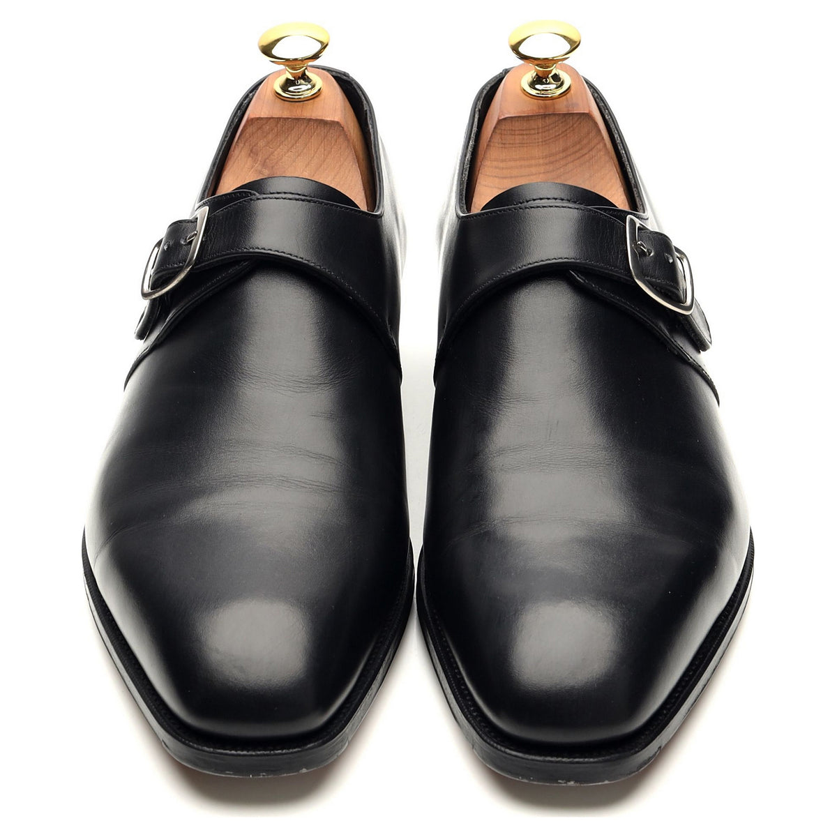 Black Leather Monk Strap UK 6.5 E