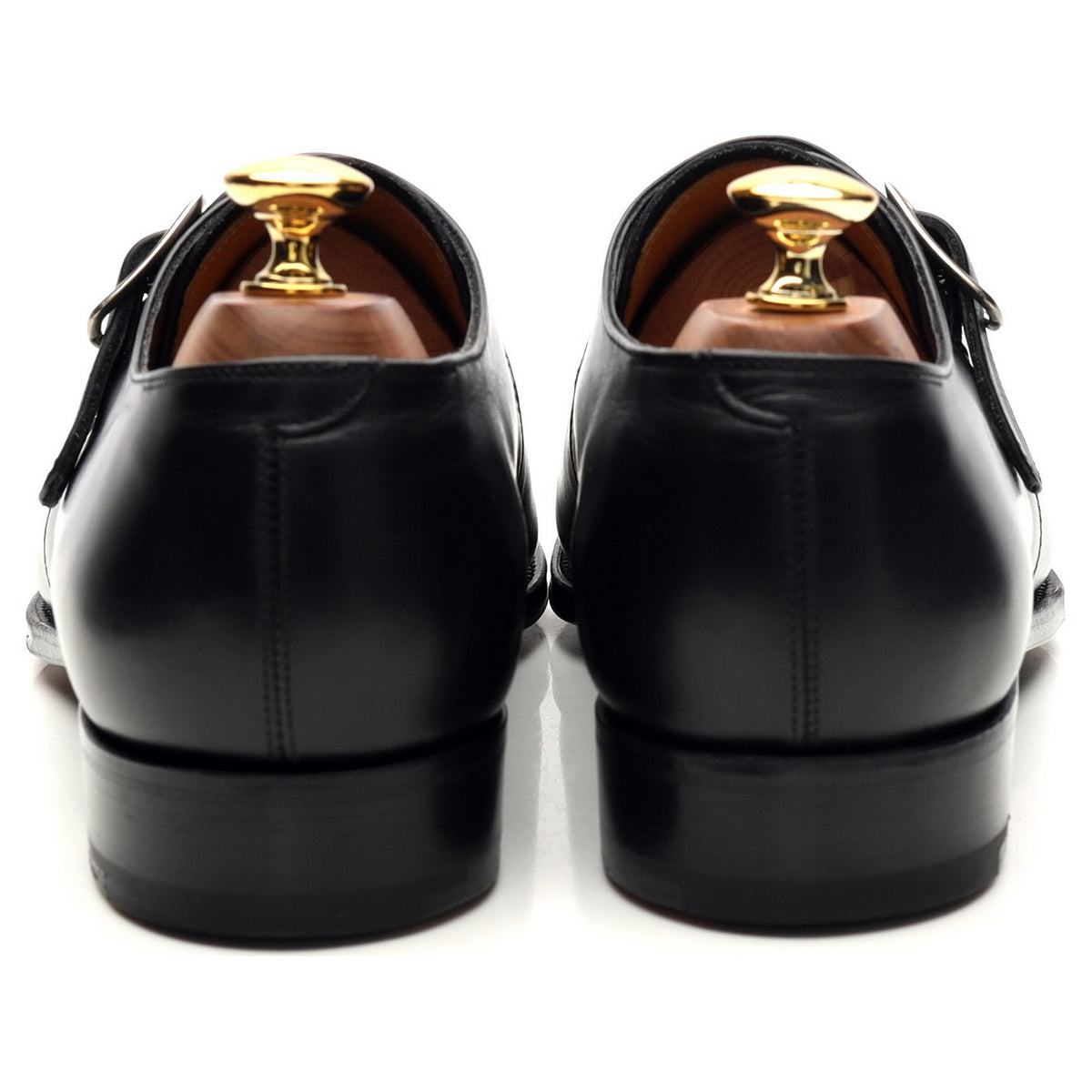 Black Leather Monk Strap UK 6.5 E