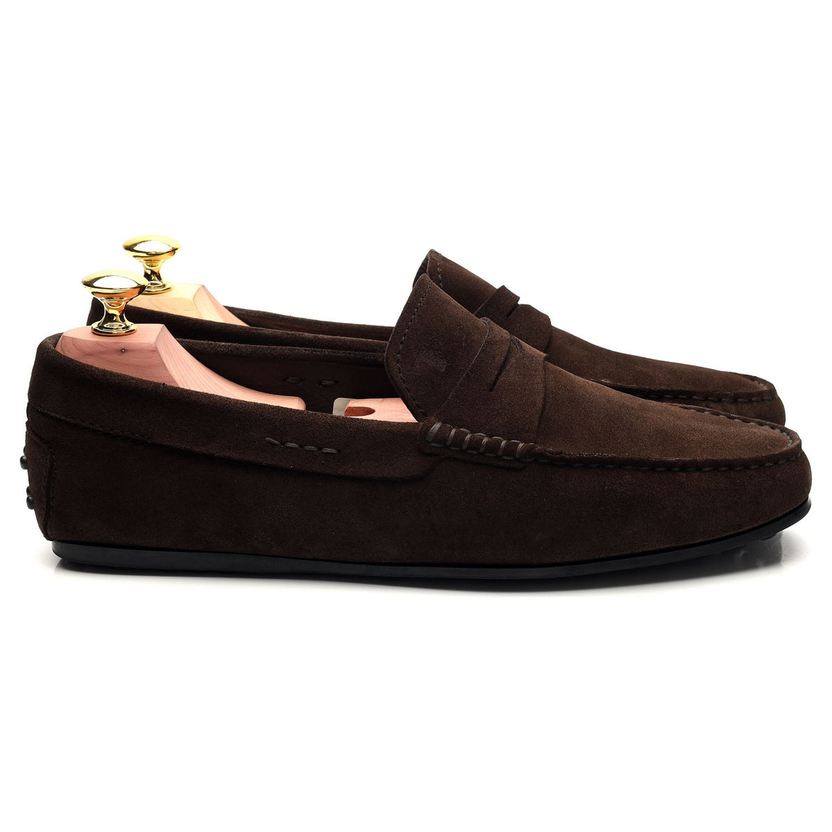 Dark Brown Suede Driving Loafer UK 7