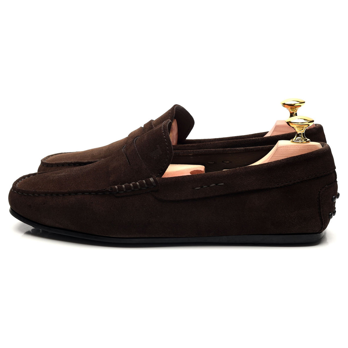 Dark Brown Suede Driving Loafer UK 7