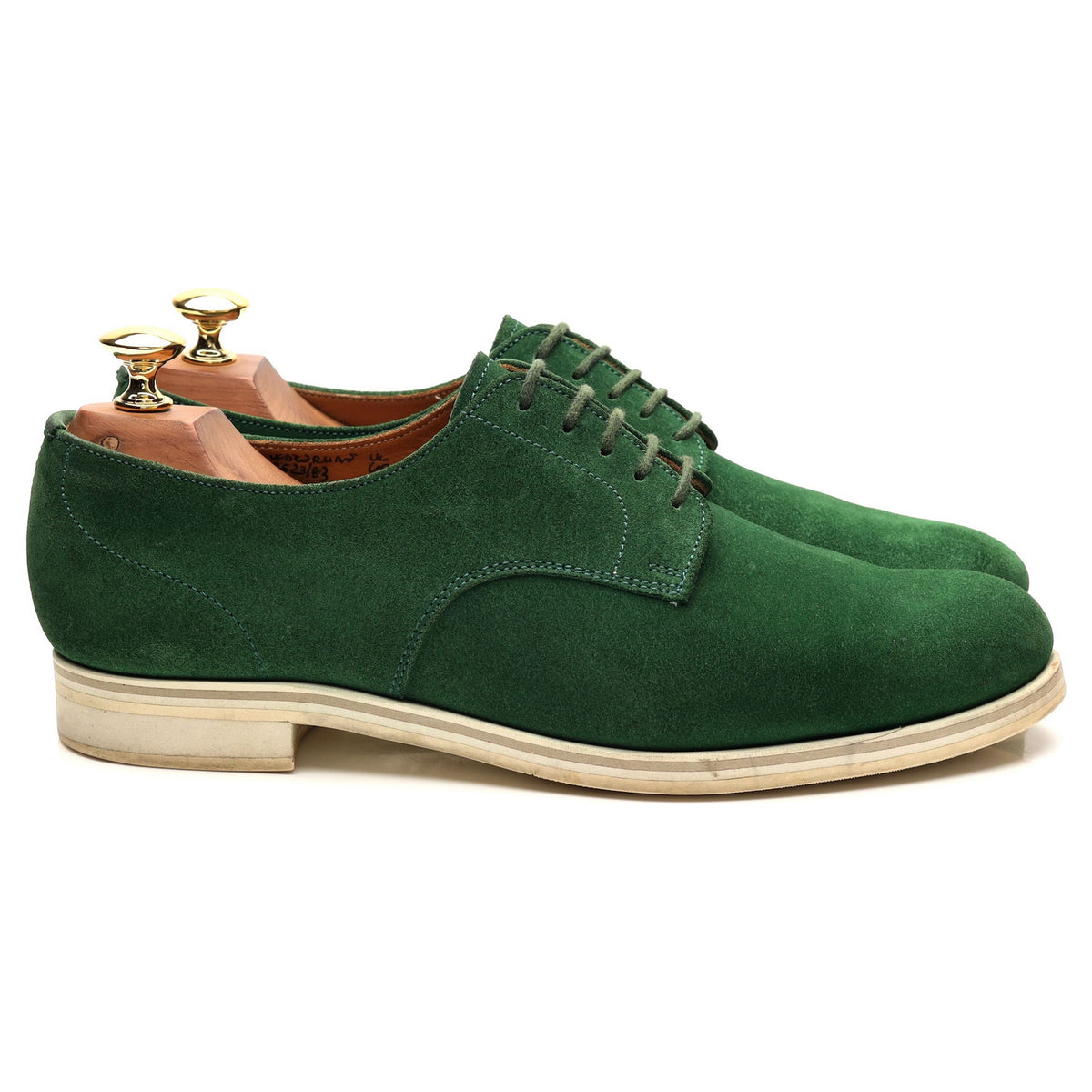 Women&#39;s Green Suede Derby UK 7 EU 40