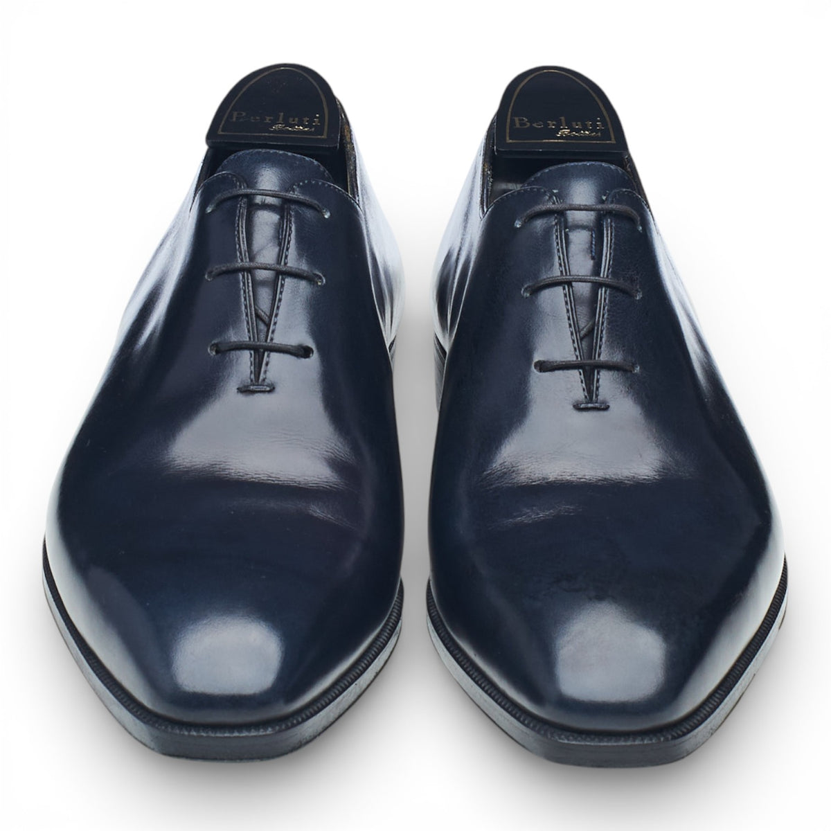Navy Blue Leather Wholecut Oxford UK 9