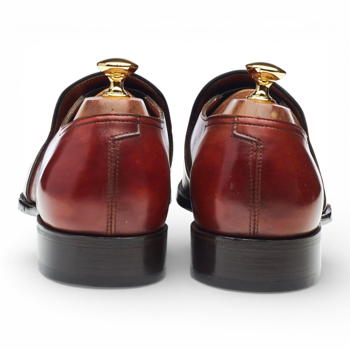 'Edward' Tan Brown Leather Slip On Loafers UK 10 E