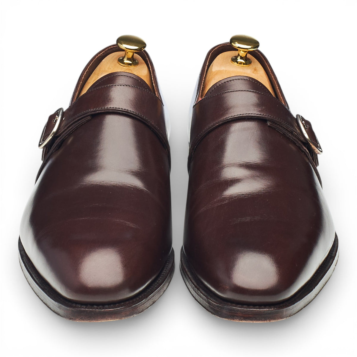 '80156' Dark Brown Leather Monk Strap UK 9.5 EE