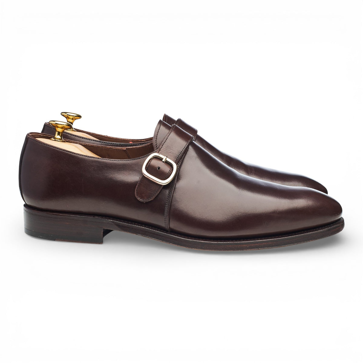 '80156' Dark Brown Leather Monk Strap UK 9.5 EE