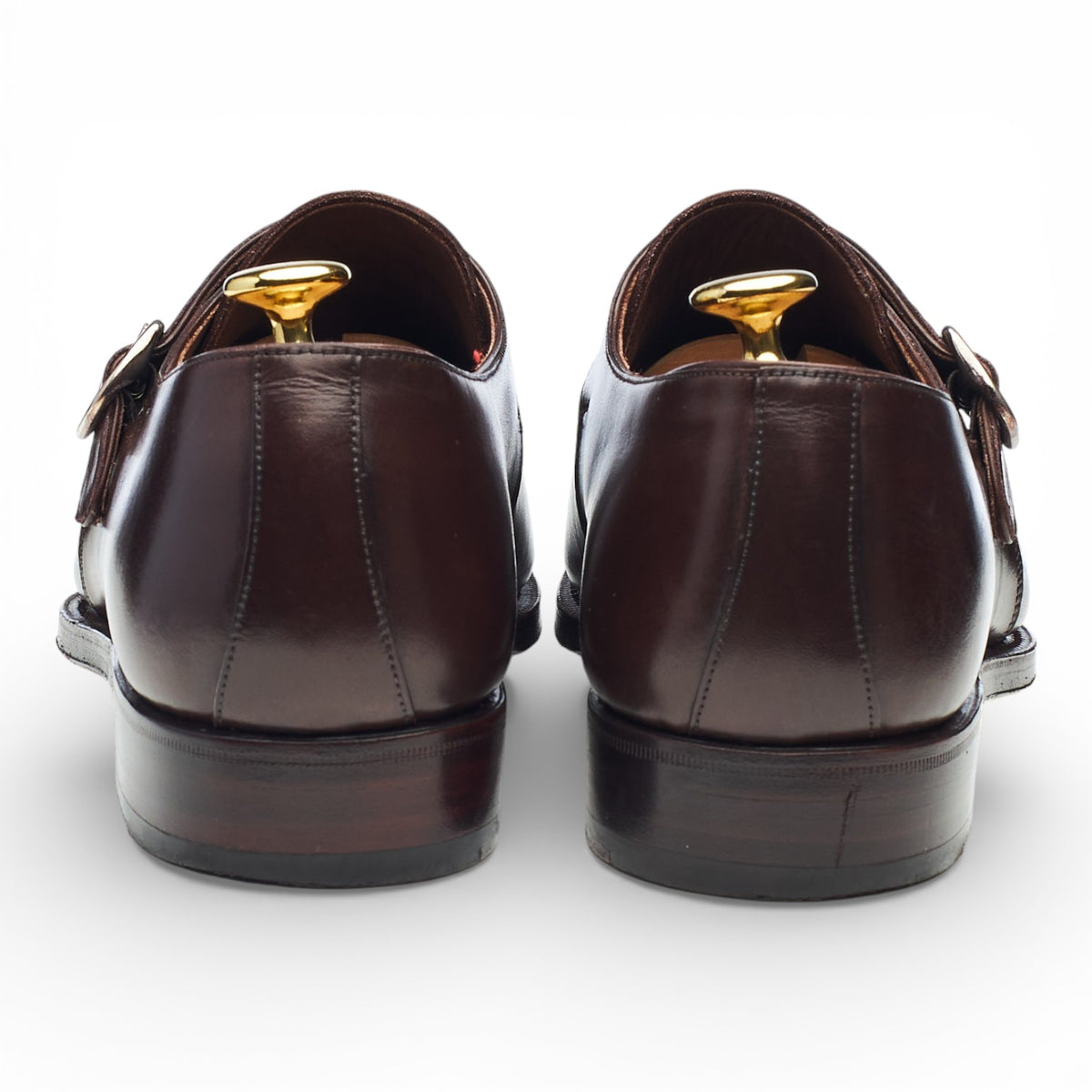 '80156' Dark Brown Leather Monk Strap UK 9.5 EE