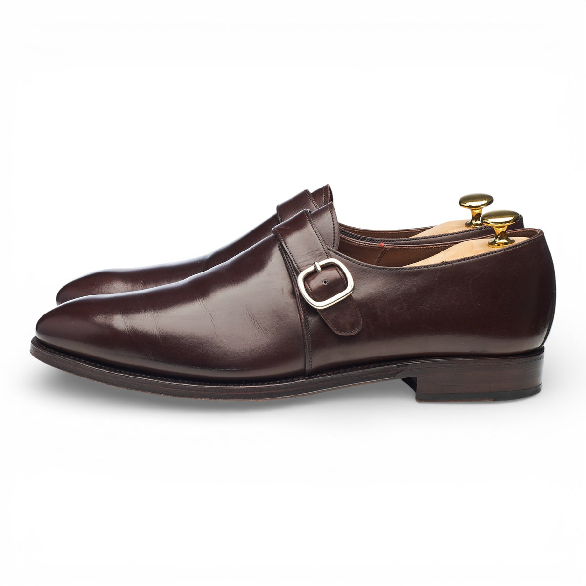 '80156' Dark Brown Leather Monk Strap UK 9.5 EE