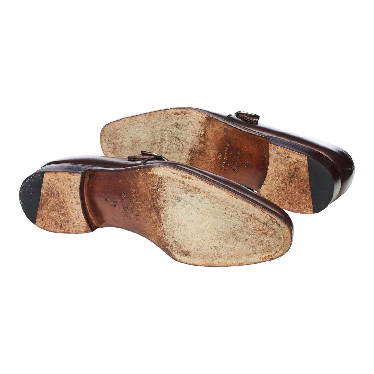 '80156' Dark Brown Leather Monk Strap UK 9.5 EE