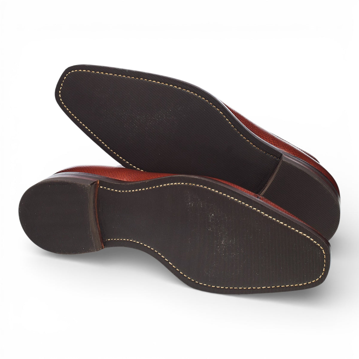 'Canterbury' Tan Brown Grain Leather Oxford Boots UK 9.5 E