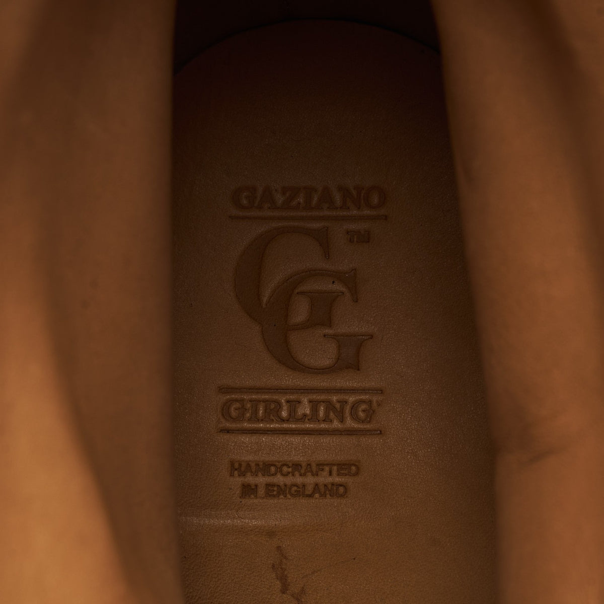 'Canterbury' Tan Brown Grain Leather Oxford Boots UK 9.5 E