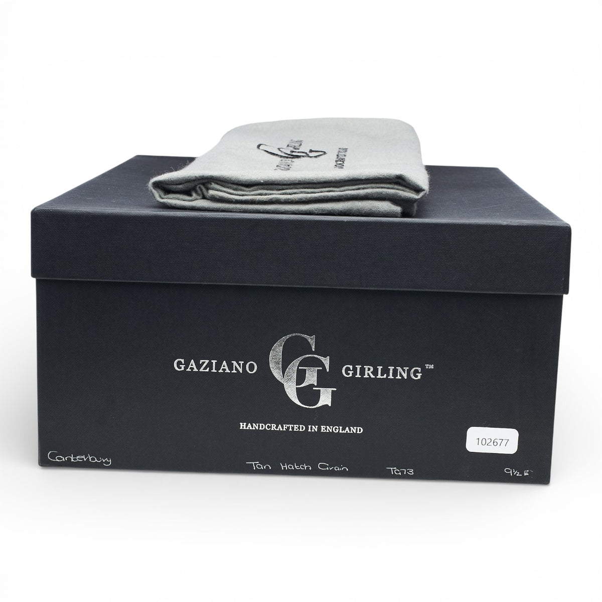 'Canterbury' Tan Brown Grain Leather Oxford Boots UK 9.5 E