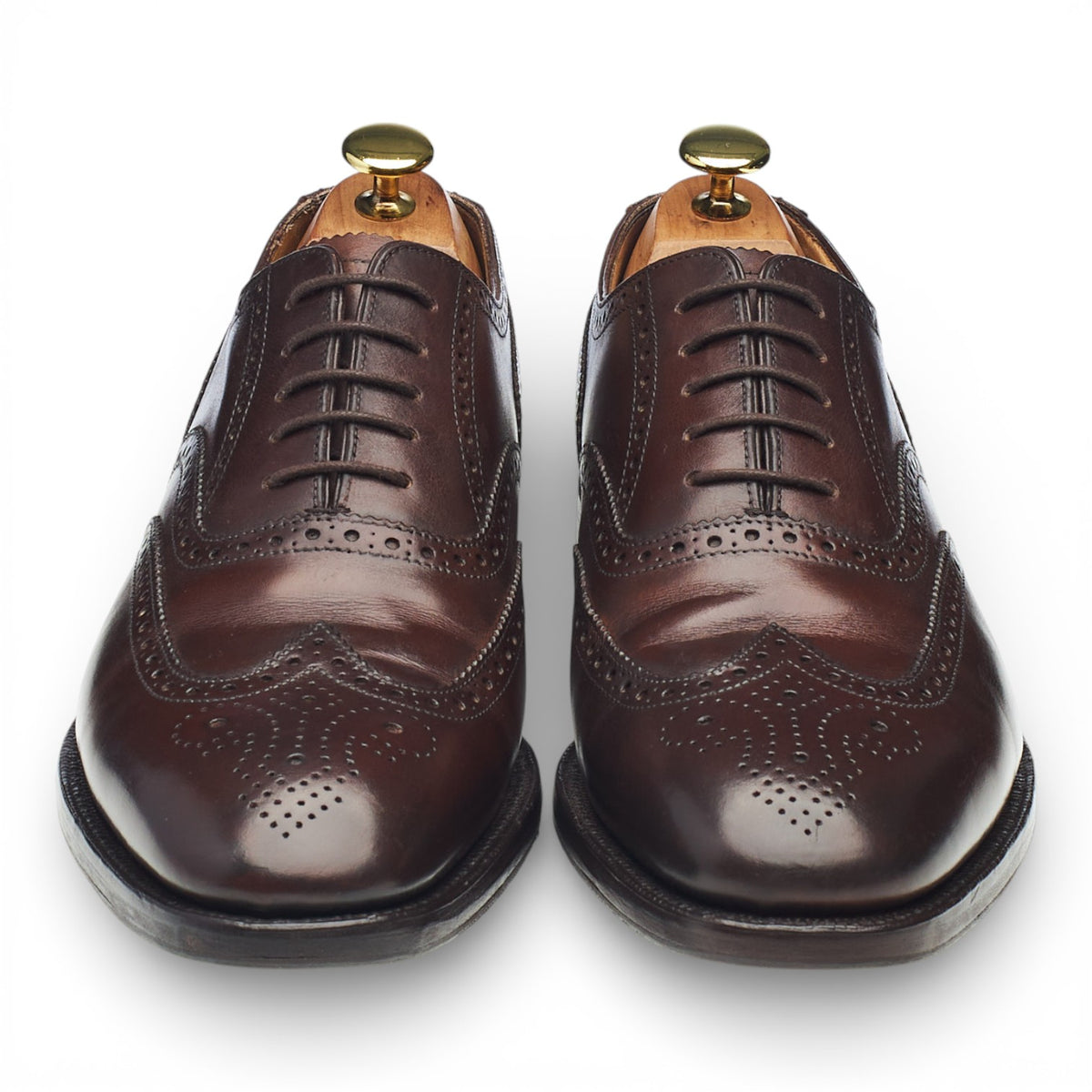 1880 'Exeter' Dark Brown Leather Oxford Brogues UK 8 F