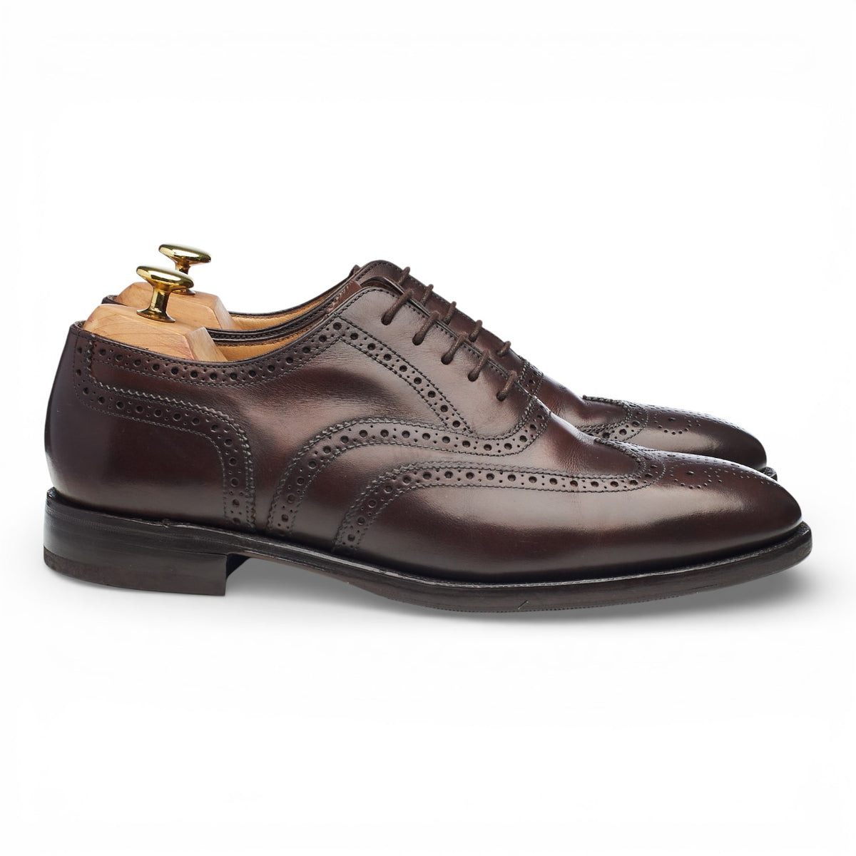 1880 'Exeter' Dark Brown Leather Oxford Brogues UK 8 F
