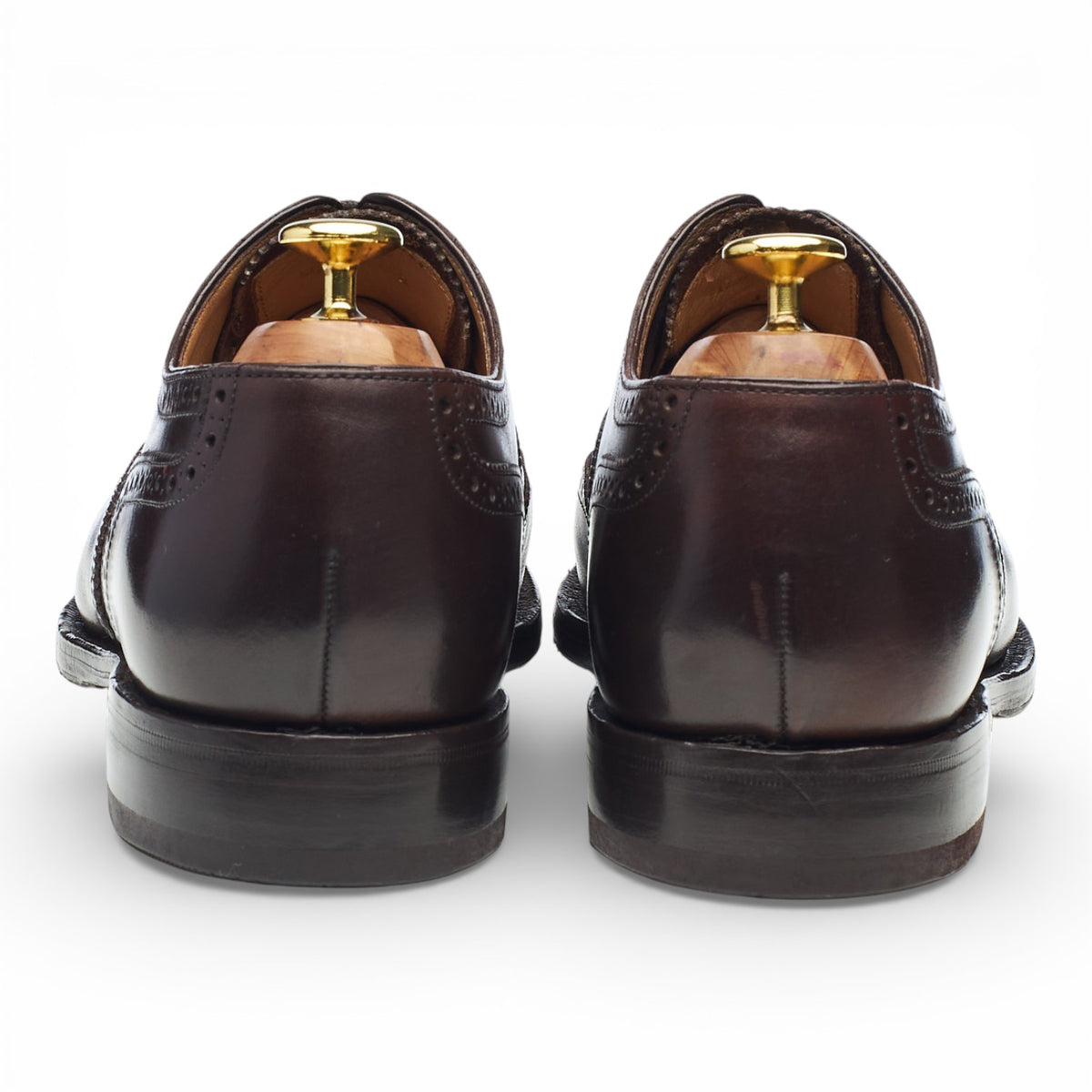 1880 'Exeter' Dark Brown Leather Oxford Brogues UK 8 F