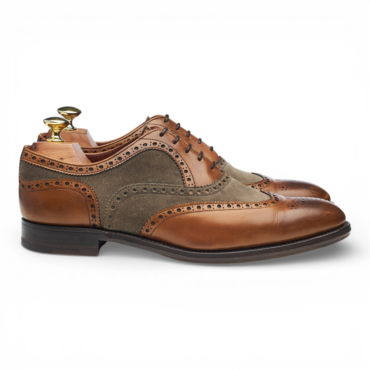 Herring 'Fencote' Brown Leather Oxford Brogues UK 7 F