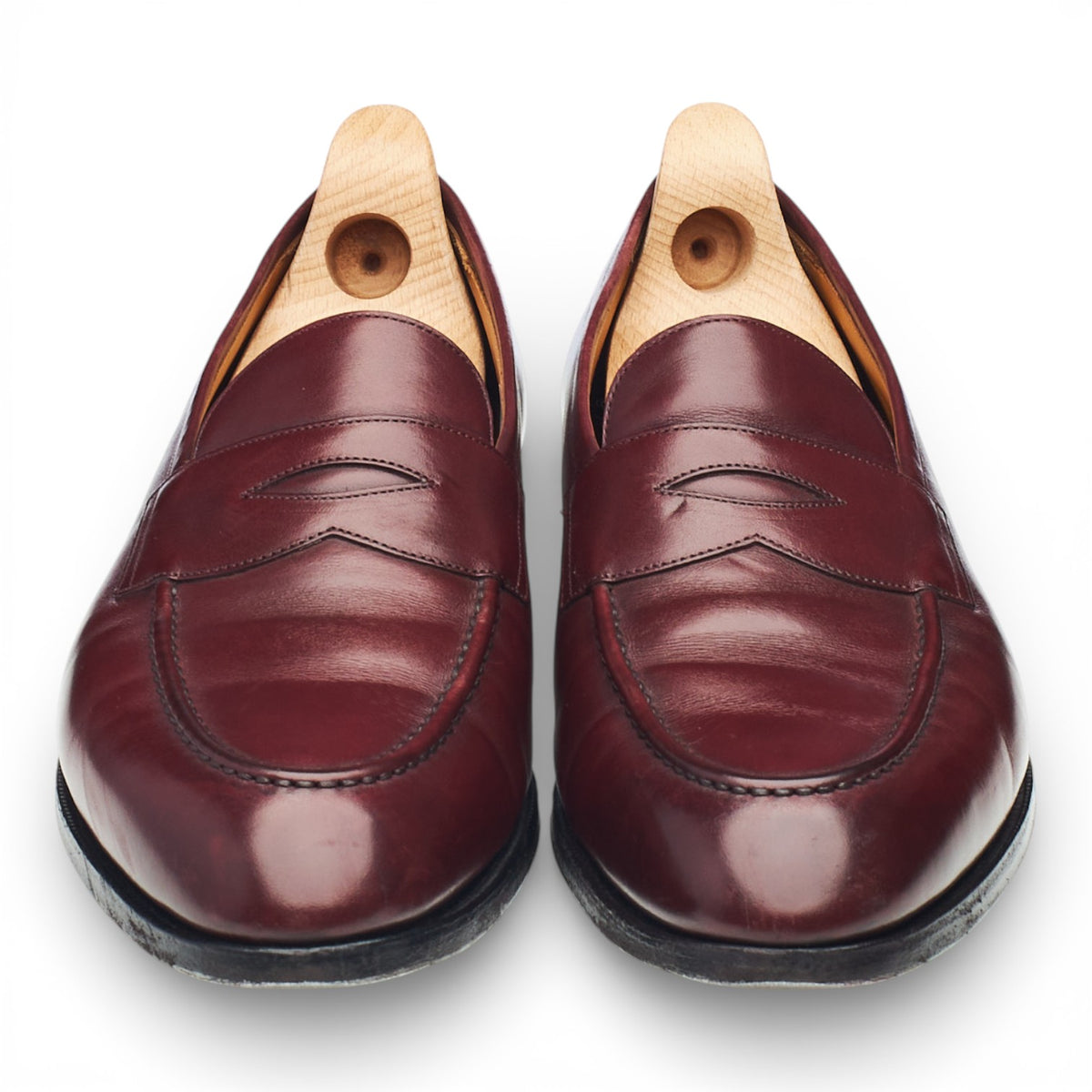 'Monet' Burgundy Leather Loafers UK 8 E