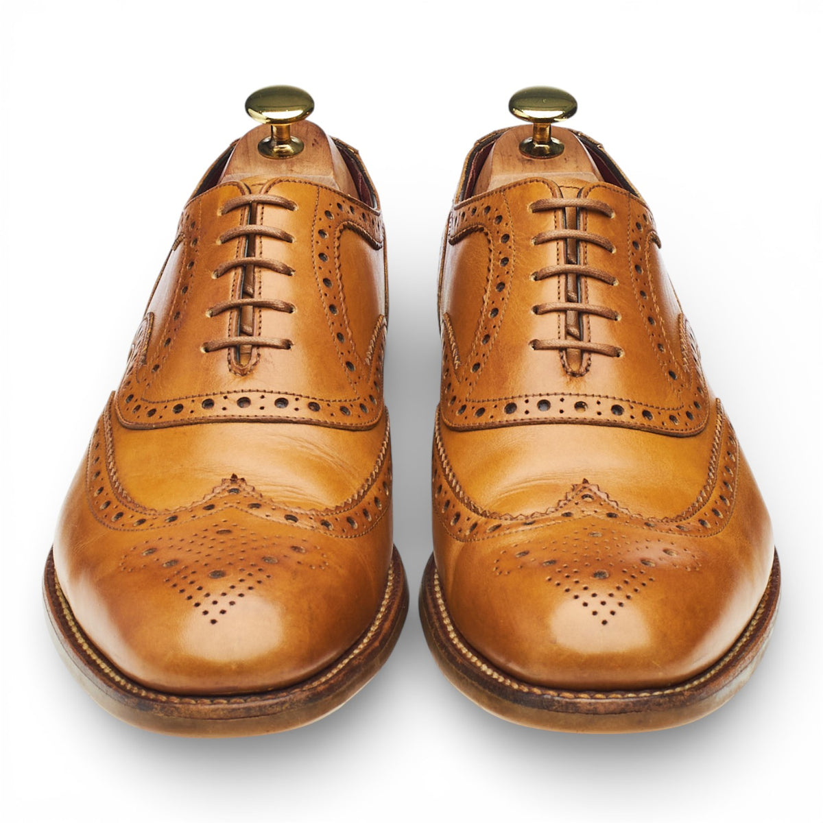 Design 'Kerridge' Tan Brown Leather Oxford Brogues UK 8 F
