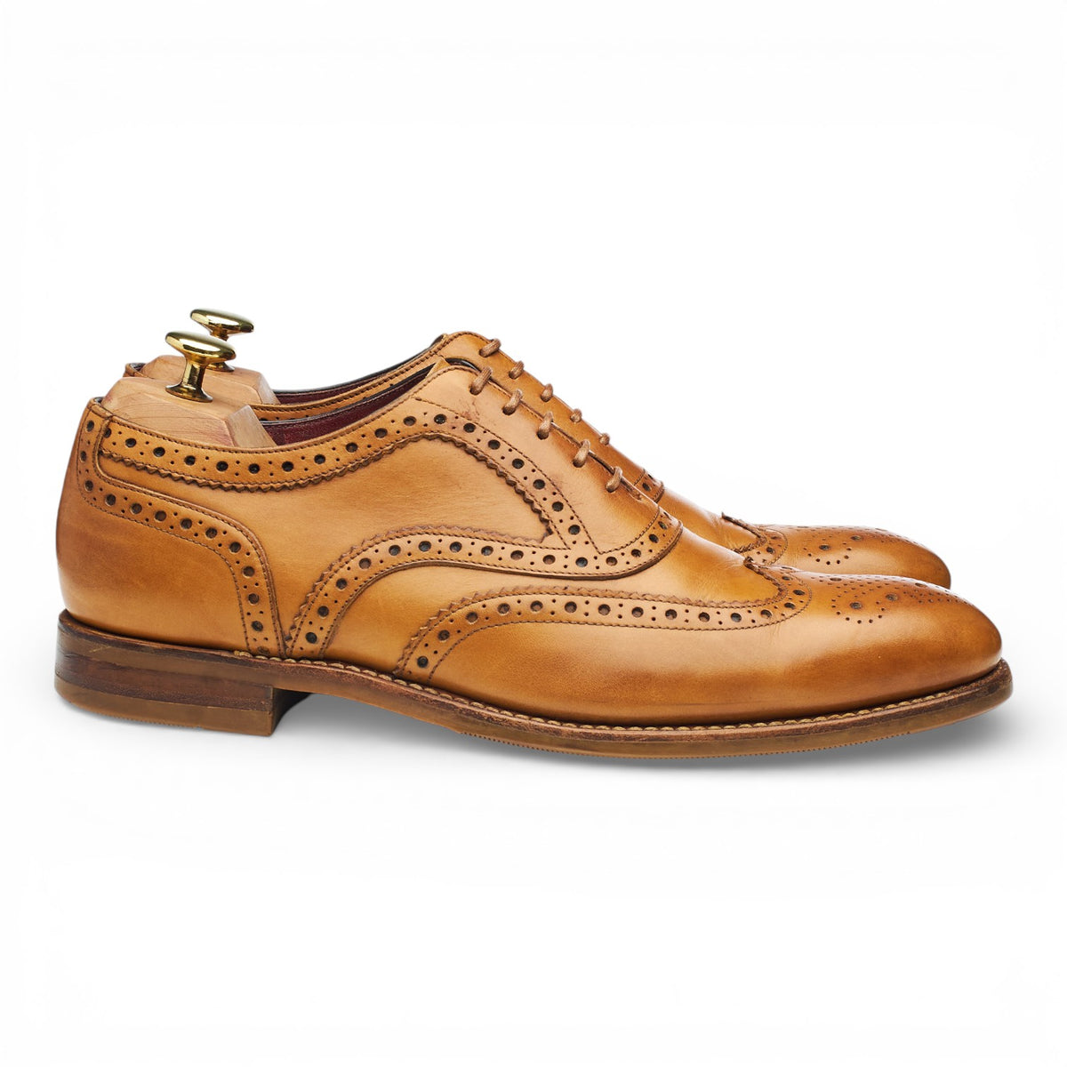 Design 'Kerridge' Tan Brown Leather Oxford Brogues UK 8 F