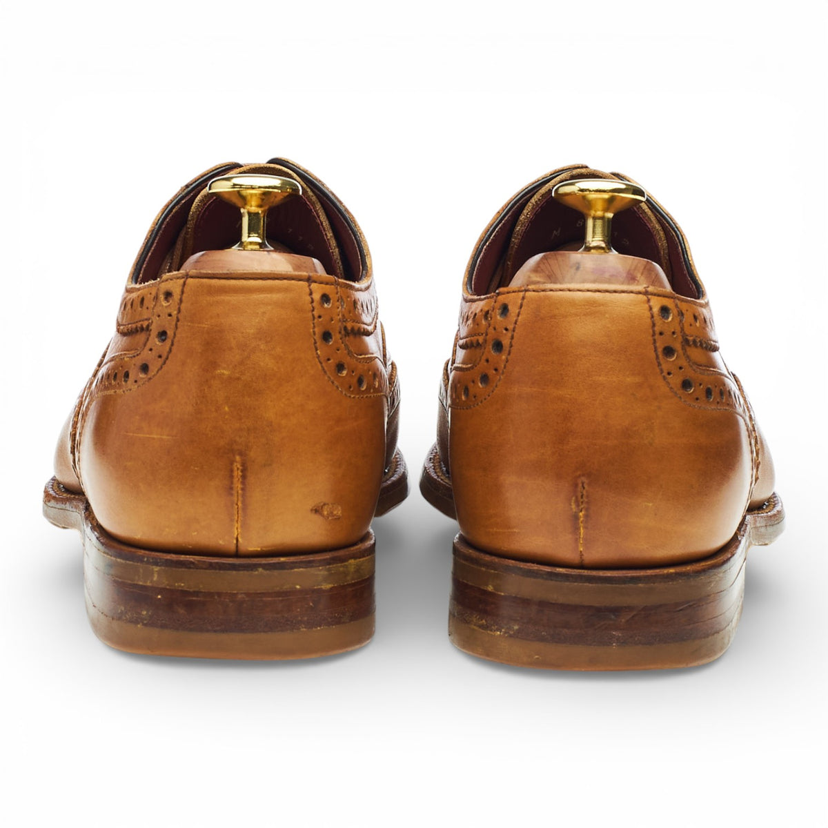 Design 'Kerridge' Tan Brown Leather Oxford Brogues UK 8 F