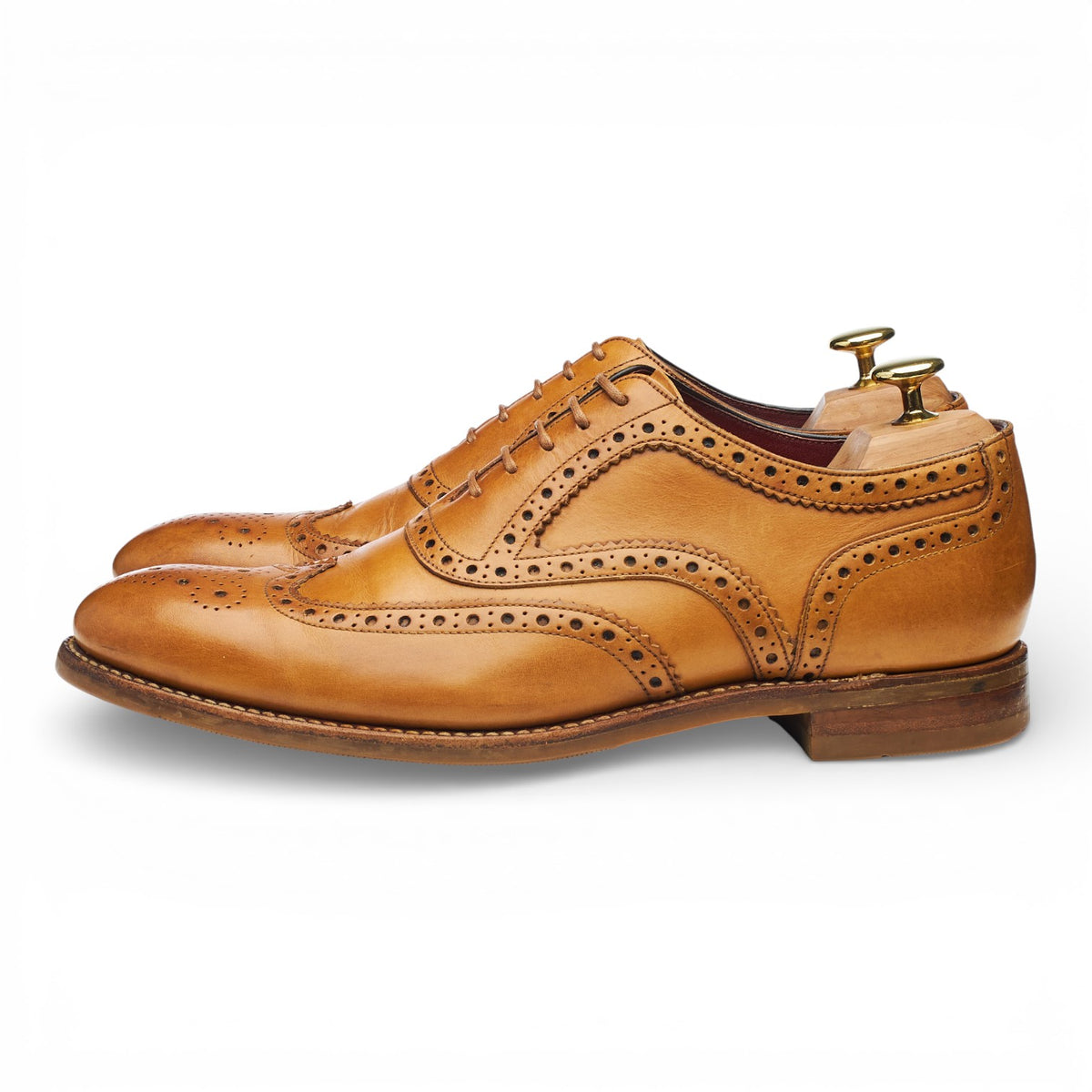Design 'Kerridge' Tan Brown Leather Oxford Brogues UK 8 F