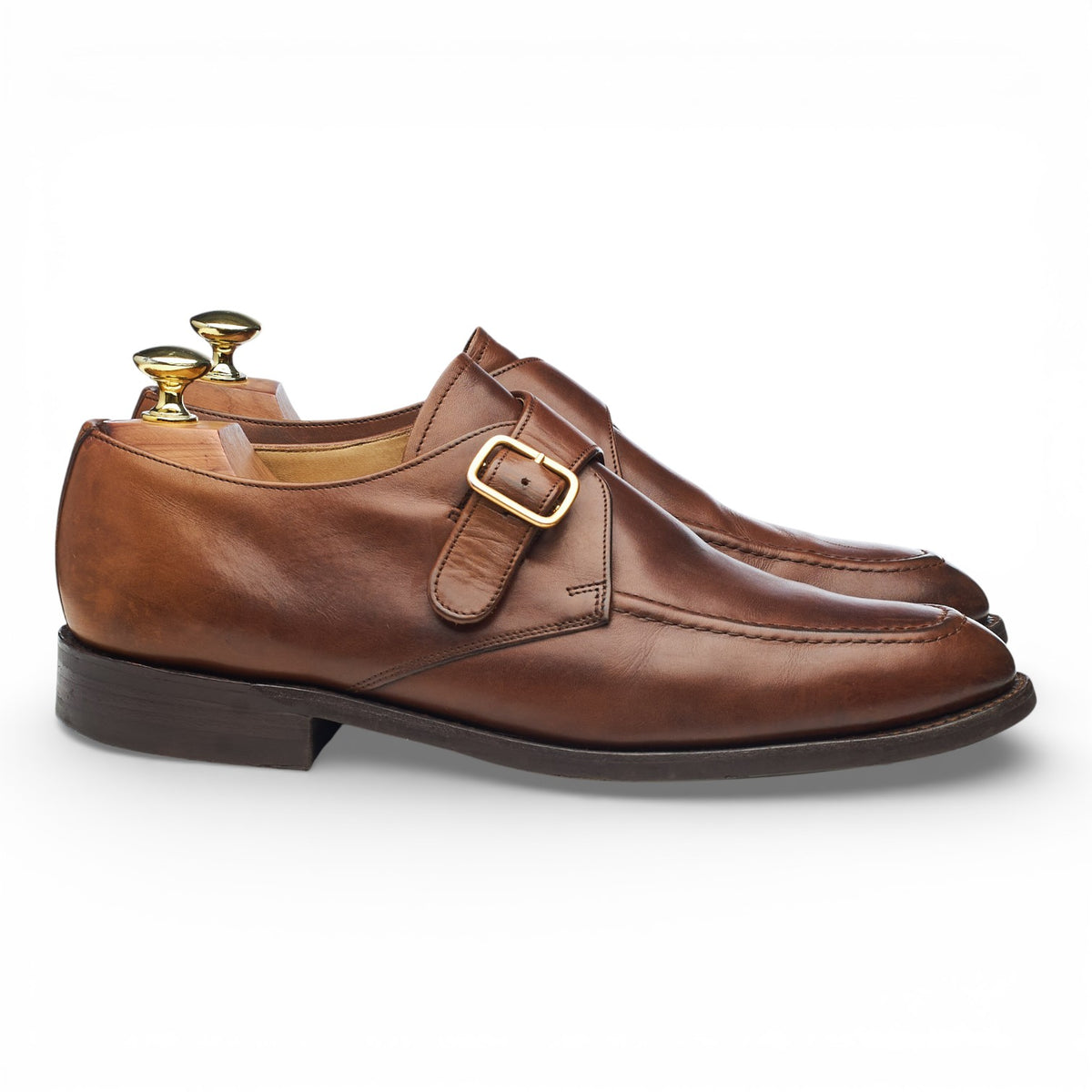 Brown Leather Apron Monk Strap UK 7.5 E