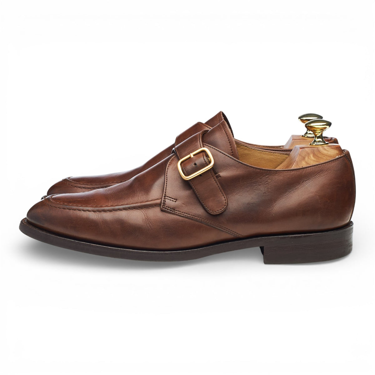 Brown Leather Apron Monk Strap UK 7.5 E