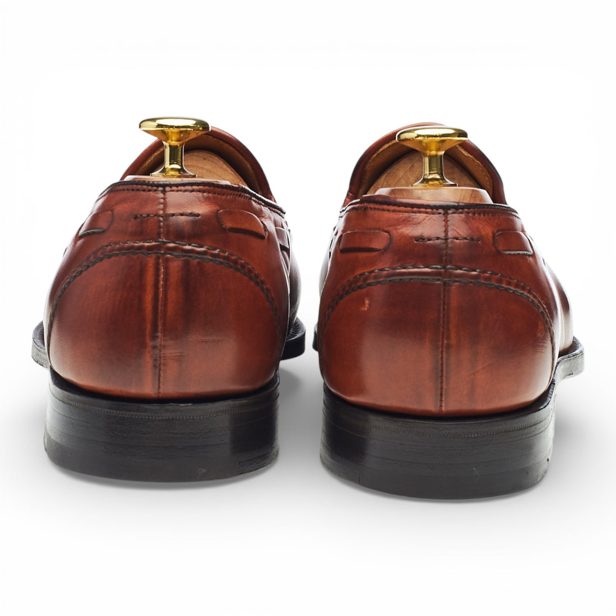 'Matisse' Tan Brown Leather Tassel Loafers UK 8.5 E