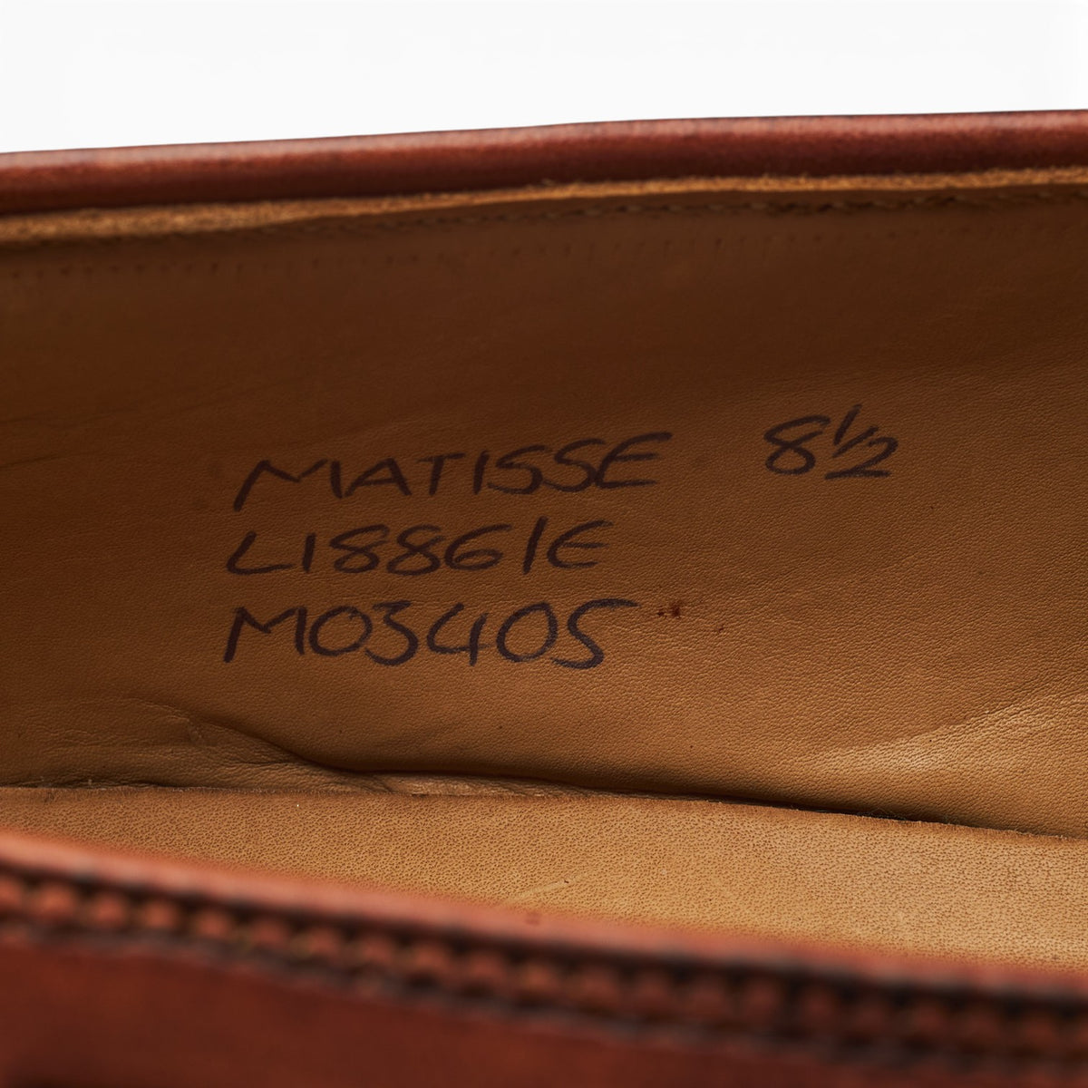 'Matisse' Tan Brown Leather Tassel Loafers UK 8.5 E