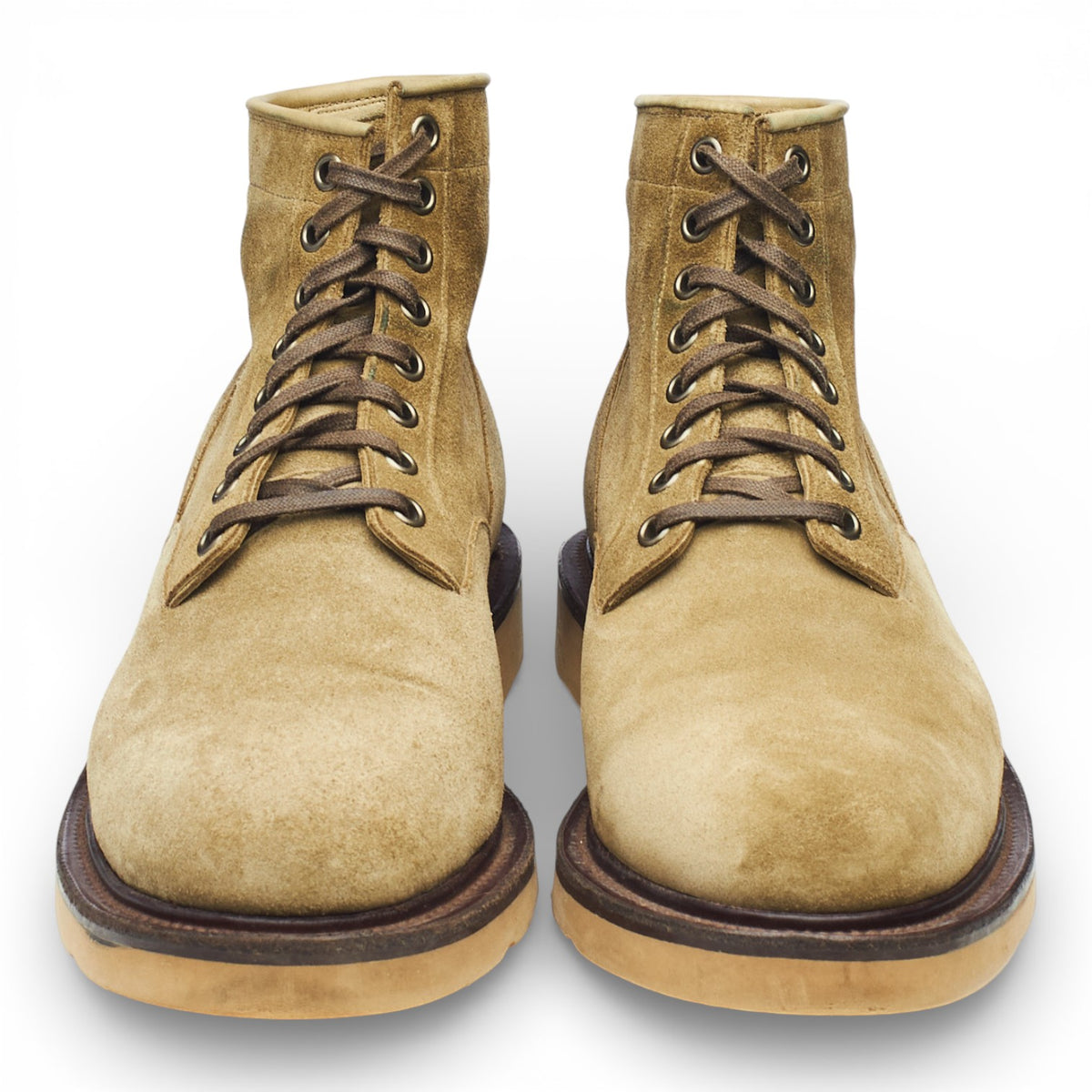 'Scout' Beige Suede Service Boots UK 9 E