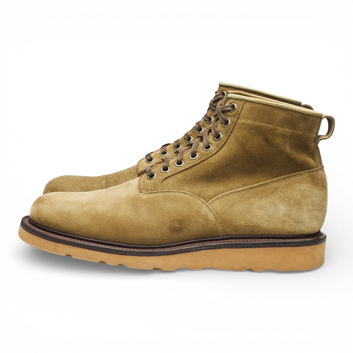 'Scout' Beige Suede Service Boots UK 9 E