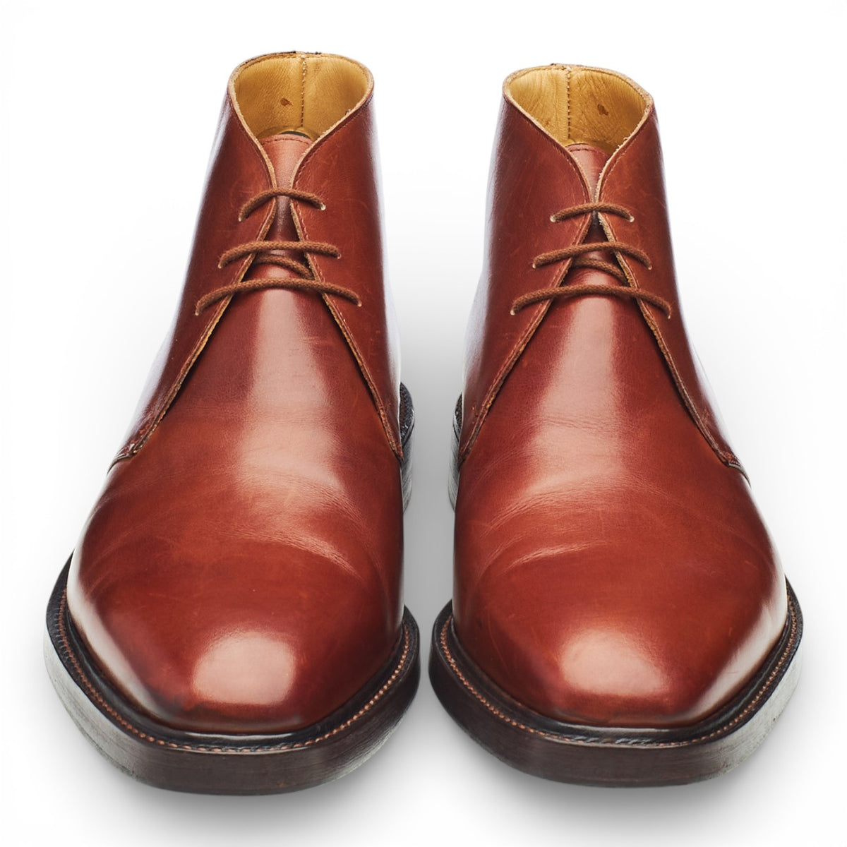 'Holborn' Tan Brown Leather Chukka Boots UK 10 E
