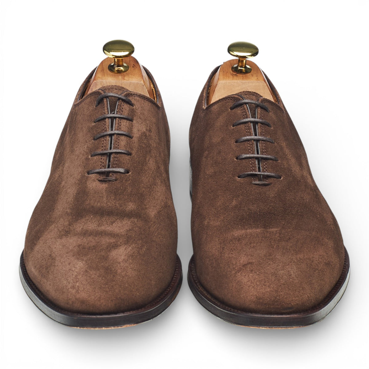 Charles Tyrwhitt Dark Brown Suede Wholecut UK 8.5