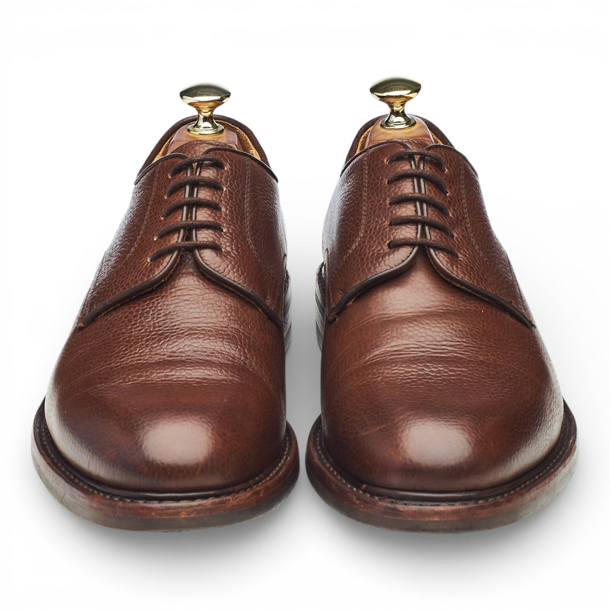'4169' Brown Grain Leather Derby UK 7