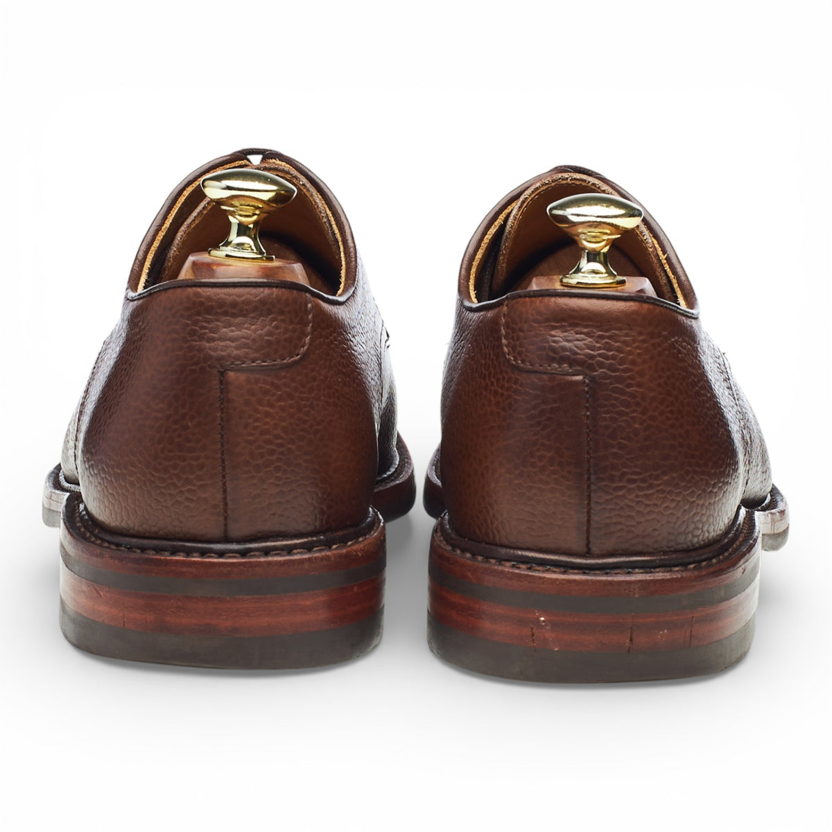 '4169' Brown Grain Leather Derby UK 7