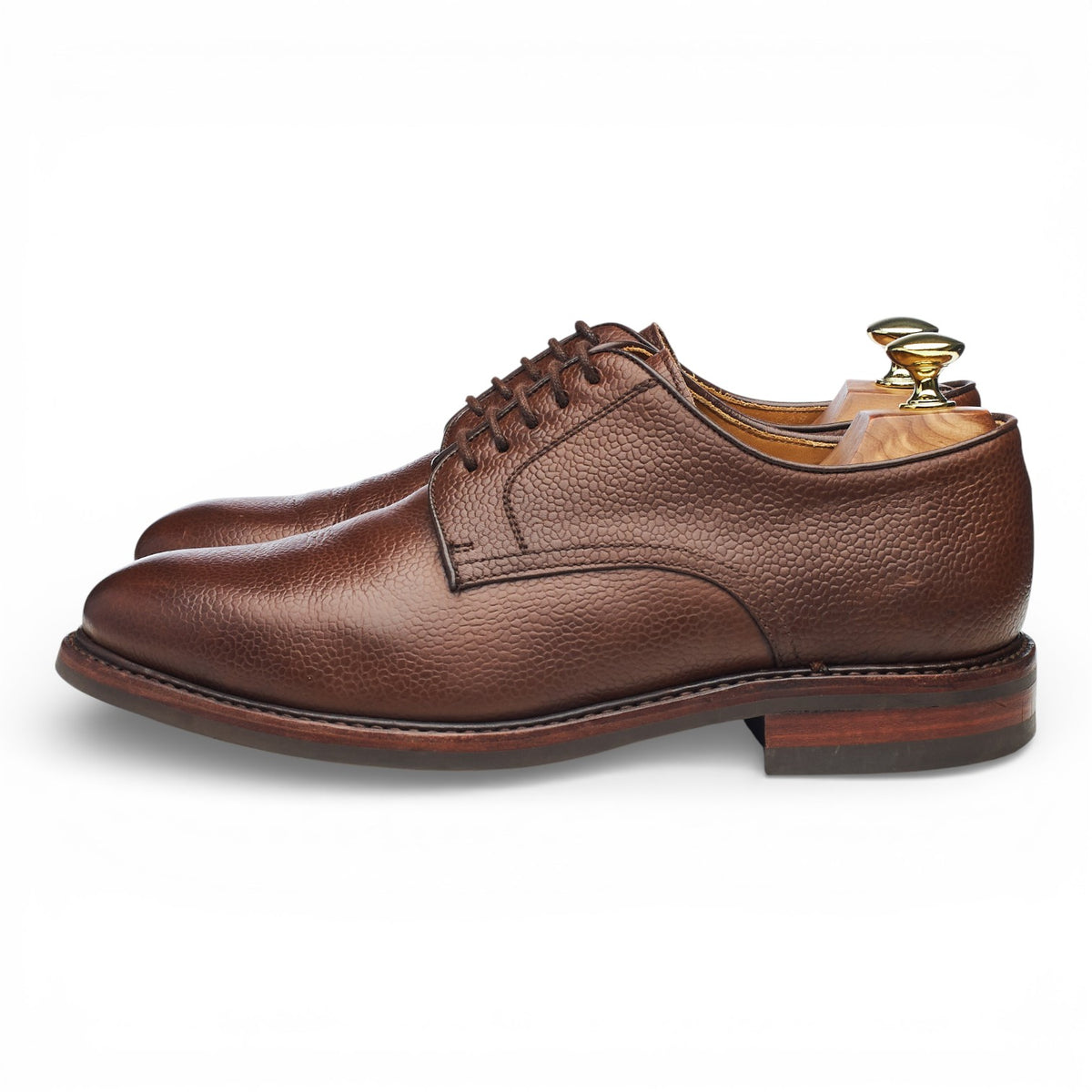 '4169' Brown Grain Leather Derby UK 7