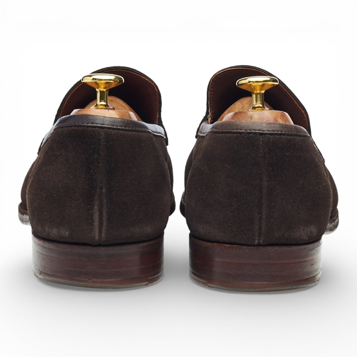 'Douglas' Dark Brown Suede Slip On Loafers UK 8 E