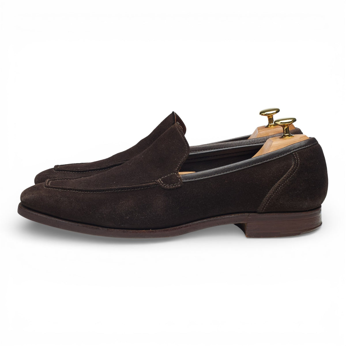 'Douglas' Dark Brown Suede Slip On Loafers UK 8 E