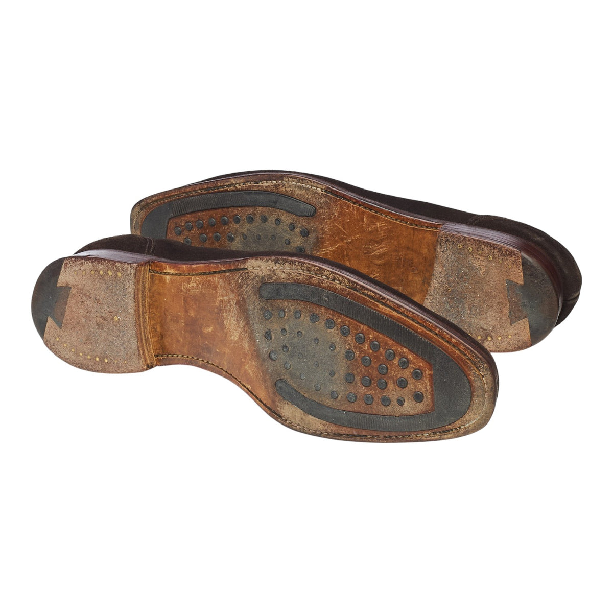 'Douglas' Dark Brown Suede Slip On Loafers UK 8 E