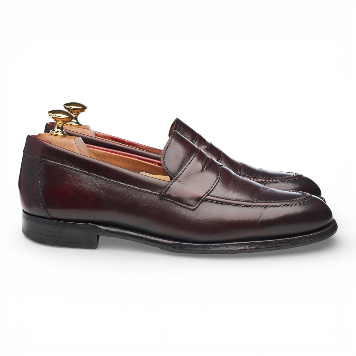 'Hadley' Burgundy Leather Loafers UK 6.5 F