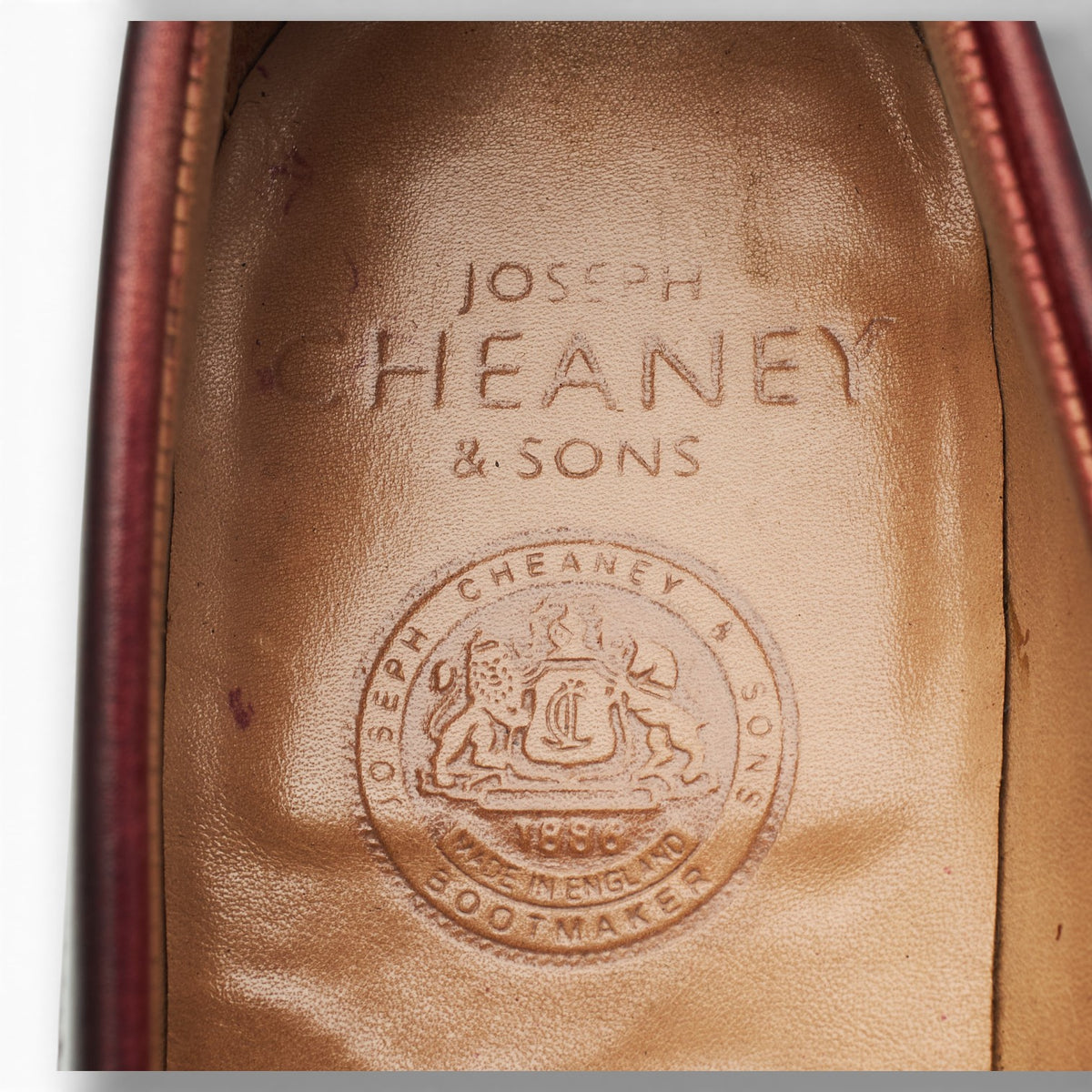 'Hadley' Burgundy Leather Loafers UK 6.5 F