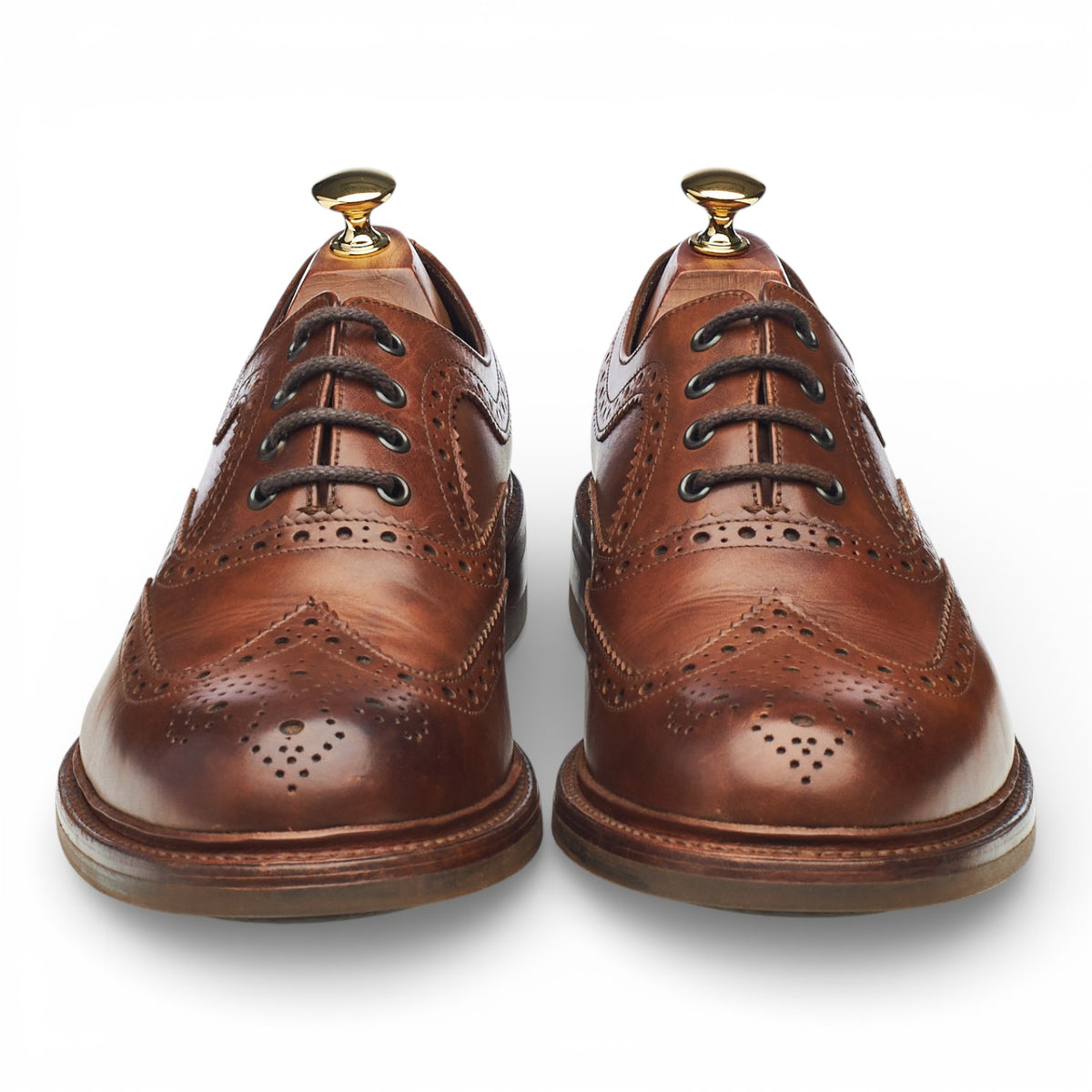 1880 'Edward' Brown Leather Oxford Brogues UK 9 G